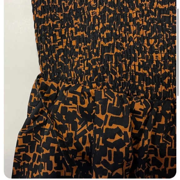 NEW size 2X Ava & Viv dress brown black smocked bodice sundress - Picture 3 of 5